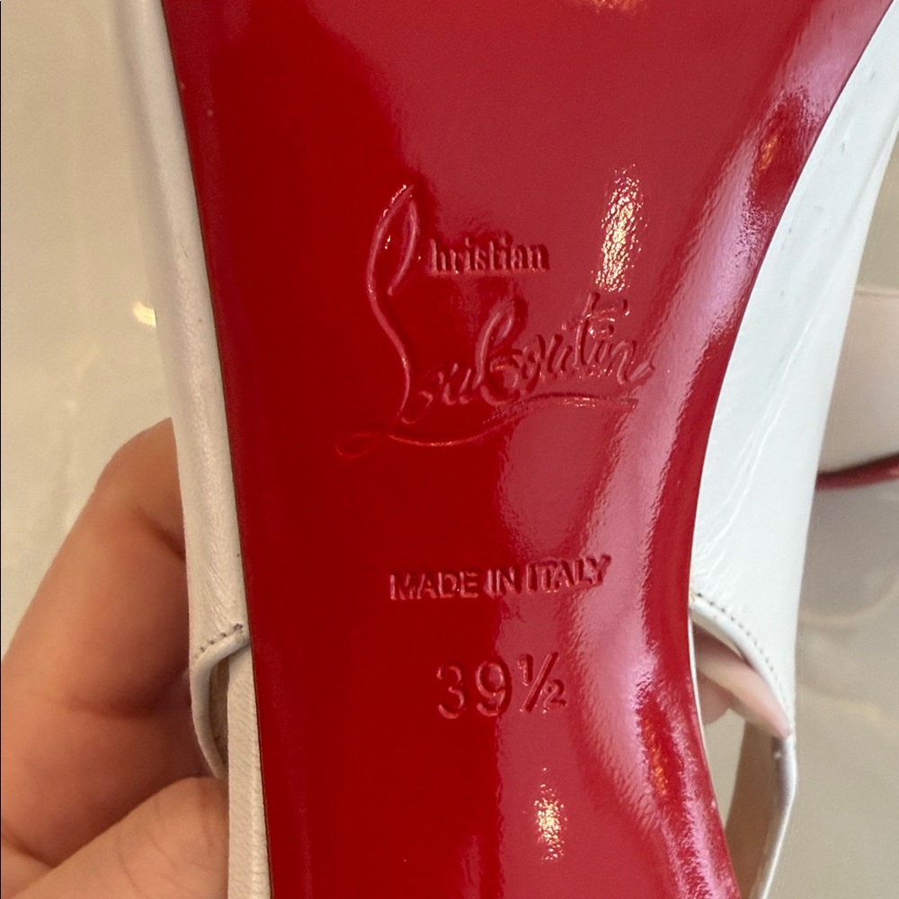 Christian Louboutin White Women's Heels - Picture 7 of 9